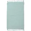 Image de THEKO | Dhurry Tapis en 100% Coton à Tissage Plat Happy Cotton | tissé à la Main | Couleur : Menthe | 40 x 60 cm