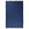 Image de Theko Dhurry Happy Cotton Tapis tissé Plat en 100% Coton, tissé à la Main, Lavable, utilisable des Deux côtés, 90 x 160 cm, Bleu