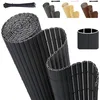 Image de Sekey Brise Vue Balcon, Canisse PVC avec Serre-Câbles, Solide Opaque Imperméable Brise-Vue Jardin Clôture, Facile à Poser, 100 x 300 cm, Anthracite