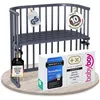 Image de babybay Original lit cododo en bois de hêtre massif / compact et modulable / hauteur du lit réglable en continu / lit bébé évolutif (peint en gris ardoise) / Sans matelas