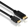 Image de PureLink PI5100 Câble adaptateur Display Port à HDMI (2K FullHD (1080p), Ethernet), Display Port mâle (20 broches) à HDMI mâle (19 broches), certifié, 10, 0m, noir