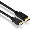 Image de PureLink PI5100 Câble adaptateur DisplayPort à HDMI (2K FullHD (1080p), Ethernet), DisplayPort mâle (20 broches) à HDMI mâle (19 broches), certifié, 12,5m, noir