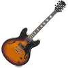 Image de Rocktile Pro HB100-SB Guitare Électrique (Corps semi-hollow/halbresonanz, 2 Humbucker, touche en palissandre, manche en érable, diapason : 65 cm, largeur au sillet : 43 mm) Sunburst