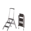 Image de Little Jumbo 1313650340 Echelle - Simple - Aluminium - 3 Marches En Plastique - Avec Support - Hauteur De Travail Max. 2.70 M.