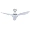 Image de Ventilateur de plafond blanc à économie d’énergie Raja avec éclairage LED dimmable, Télécommande incluse, 122 cm