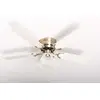 Image de Pepeo 105420190 Ventilateur de Plafond, Métal, 44 W, Blanc/érable, 105 cm