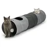 Image de lionto Tunnel pour Chat avec Balle de Jeu, 30 x 130 cm, Tunnel de Jeu Pliable et Extensible en Fausse Lin, Facile d'entretien, Jouet Robuste, diamètre : 30 cm