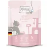 Image de MjAMjAM - Nourriture humide premium pour chats - Quetschie - chatons   poulet fondant à l’huile de saumon, 1 paquet (1 x 300g), sans céréales avec un supplément de viande