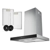 Image de Heinrich's HDU 7631 IX Hotte Aspirante Murale 60 cm, Commande Tactile, Débit d'Air 611 m³/h, Éclairage LED, Classe A++