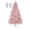 Image de SALCAR Sapin de Noël artificiel rose avec 735 branches - 180 cm