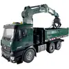 Image de Amewi 22568 Arocs Kranwagen 1:14 électrique Camion RC prêt à fonctionner (RtR) avec accu et câble de charge, avec fonction sonore, avec effet lumineux