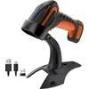 Image de Tera Pro Lecteur de Code à Barre sans Fil 2.4GHz 1D 2D Douchette Scanner de QR Code Barres Bluetooth USB-C pour Smartphone Ecran Scanette Industriel Résistance à la Chute avec Support, 8100