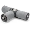 Image de lionto Tunnel pour Chat à 3 Voies avec Balle de Jeu, 30x120x80 cm, Tunnel de Jeu Pliable et Extensible en Faux Lin Facile à Entretenir pour Chats, Jouet Robuste pour Chats, 30 cm