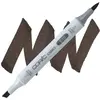 Image de COPIC Ciao E49, Dark Bark, Twin Marker avec une pointe de largeur moyenne et une pointe « brush ».