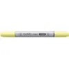 Image de COPIC Ciao YG00, Mimosa Yellow, Twin Marker avec une pointe de largeur moyenne et une pointe « brush ».