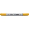 Image de COPIC Ciao Y35, Maize, Twin Marker avec une pointe moyenne et une pointe Brush