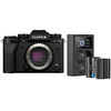 Image de Fujifilm X-T5 Noir Boitier nu + 2 batteries suppl. + chargeur duo 120  de remise + 100  remboursés par Fujifilm