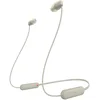 Image de Sony WI-C100 Écouteurs sans Fil Bluetooth - Jusqu'à 25 Heures d'autonomie - Microphone intégré pour Les appels téléphoniques - Compatible Assistants vocaux - Taupe