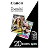 Image de Canon Zink Paper ZP-2030-50 Pack de 20 feuilles papier photo autocollant 5 x 7,6 cm pour imprimante Canon Zoemini, Zoemini C, Zoemini S, Zoemini S2 & Zink Circle Sticker ZP-2030-2C-20