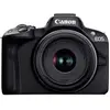 Image de Canon EOS R50 Kit + RF-S 18-45 I Appareil photo reflex numérique avec RF-S 18-45 mm noir vidéo 4K, sabot pour flash, écran pivotable, écran tactile