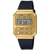 Image de Casio Montre Quartz Unisexe 40.70mm avec Cadran Or Digitale et Bracelet en Plastic/Resin Strap Noir A100WEFG-9AEF