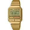 Image de Casio Montre Quartz Unisexe 40.00mm avec Cadran Or Digitale et Bracelet en Bracelet en Acier Or A120WEG-9AEF