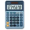Image de Casio MS88EM Calculatrice de Bureau Coût de Conversion de Devises à 8 Chiffres avant en Aluminium de marge de vente, Alimenté par Batterie solaire Bleu