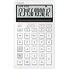 Image de CASIO JW-200DQ Calculatrice de Bureau de Taille Moyenne, avec façade en Aluminium, Blanche
