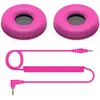 Image de Pioneer DJ HC-CP-08-V Coussinets et câble spiralé pour casque Pioneer DJ HDJ-CUE1 (Rose)