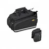 Image de Topeak MTM Sac de vélo Multi-Supports DXP, résistant à l'eau, avec côtés Extensibles pour Porte-Bagages KLICKfix/Racktime Snapit ou MIK, Noir
