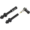 Image de Ensemble Capuchons de Valve Granite Juicy Nipple et Tiges de Valve Presta, Capuchons de Protection de Pneu de Vélo avec Fonction de Retrait du Noyau de Valve (Noir)