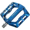 Image de Funn Funndamental Pédales Plates - Pédales de vélo à Plateforme Large pour BMX/VTT, Adhérence réglable pour Une stabilité exceptionnelle, Axe CrMo de 9/16 Pouces (Bleu)