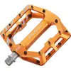 Image de Funn Funndamental Pédales Plates - Pédales de vélo à Plateforme Large pour BMX/VTT, Adhérence réglable pour Une stabilité exceptionnelle, Axe CrMo de 9/16 Pouces (Orange)