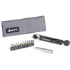 Image de Granite Rocknroll TQ Torque Ratchet Bike Tool Kit, Kit Multifonction pour Vélo avec 10 Embouts d'Outils et une Tige d'Extension, Kit d'Outils de Serrage de Couple Portable pour VTT (Gris)