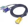 Image de ATEN KVM Câble de raccordement [1x SPHD 15 mâle - 2x PS/2 mâle, VGA mâle] 1.80 m noir