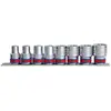 Image de KING TONY 4010SR Coffret de Douilles Pouces sur Rail, Set de 8, 1/2"
