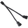 Image de SilverStone SST-CPF01 - 10cm câble répartiteur pour deux ventilateurs PWM, manchonné noir