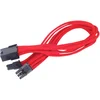 Image de SilverStone SST-PP07-PCIR - 25cm 8pin vers PCI-E 6+2pin Cable d'extension manchonné, rouge