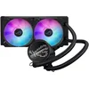 Image de ASUS ROG Ryuo III 240 ARGB, tout-en-un CPU liquid color avec solution de pompage Asetek 8th gen, Anime Matrix  LED Display et ventilateurs de refroidissement ROG ARGB.
