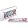 Image de MSI Forge GK600 TKL Wireless Violet FR Clavier Gaming sans Fil, AZERTY, Disposition FR, switches linéaires, Touches imprimées par Sublimation, Base antidérapante, LED RGB, USB 2.0, Bluetooth, 2.4 GHz