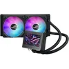 Image de ASUS ROG Ryujin III 240 ARGB watercooling de CPU AIO avec écran LCD 3,5", pompe Asetek 8ème génération, ventilateur intégré à la pompe et 2 ventilateurs ARGB magnétiques de 120 mm avec radiateur ROG