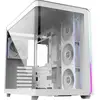 Image de Tour midi FSP Fortron POC0000249 Boîtier PC blanc 4 ventilateurs pré-installés, fenêtre latérale