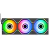 Image de Thermaltake SWAFAN 120 EX Infinity ARGB Sync, Pack de 3, Ventilateurs ARGB PC, Fixation magnétique MagForce 2.0, Doubles miroirs Infinity, Pales de Ventilateur interchangeables, 120 mm, Noir