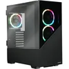 Image de ENERMAXK8 Boîtier PC Gaming ATX Mid Tower en Verre trempé, avec 3 Ventilateurs ARGB PWM 12cm - USB3.2 Gen1 et USB3.2 Type C ; ECA-EK8-BB-ARGB