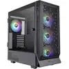 Image de Tour midi Thermaltake CA-1X5-00M1WN-00 Boîtier gaming noir 4 ventilateurs LED pré-installés, fenêtre latérale