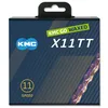 Image de KMC TT11 Chaîne de vélo en néo-chrome ciré, 1/2" x 11/128", 118 maillons, 11 vitesses, ciré, rose métallique
