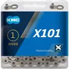 Image de KMC Cadena X101 1/2x1/8 112 ESLABONES 1V Plata, Argenté.