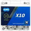 Image de Chain KMC X10, 114 Links, Silver/Black, Box