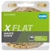 Image de Chaîne de vélo KMC - Flat Top - TiN doré - 126 maillons - Waxed - Compatible avec SRAM AXS et Transmission - Doré