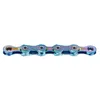 Image de KMC Chaîne de vélo 12 vitesses, cirée, 126 maillons, compatible Shimano, avec lien MissingLink X12L Aurora Blue
